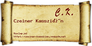 Czeiner Kasszián névjegykártya