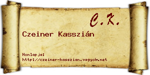 Czeiner Kasszián névjegykártya